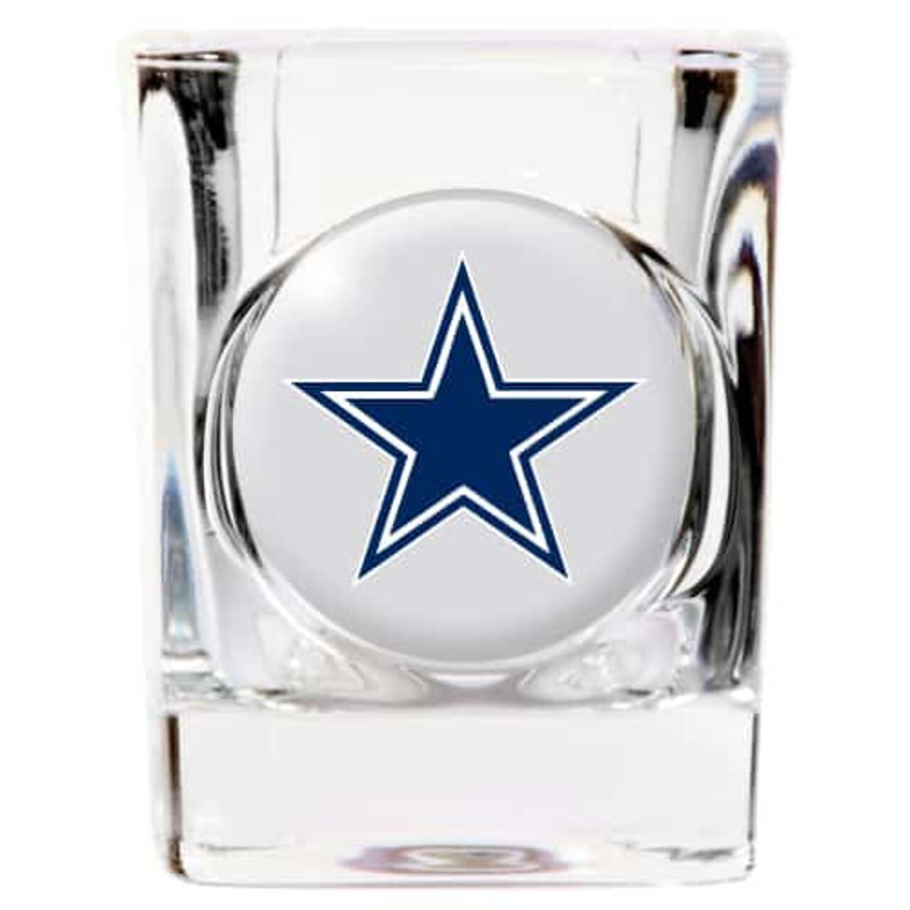 Dallas Cowboys Square Shot Glass Nfl Collectible Blue 2 Oz Game Day Drinkware